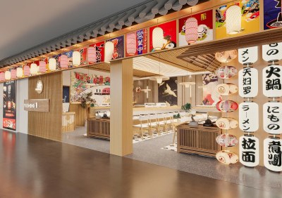日式回转寿司餐厅3D模型下载